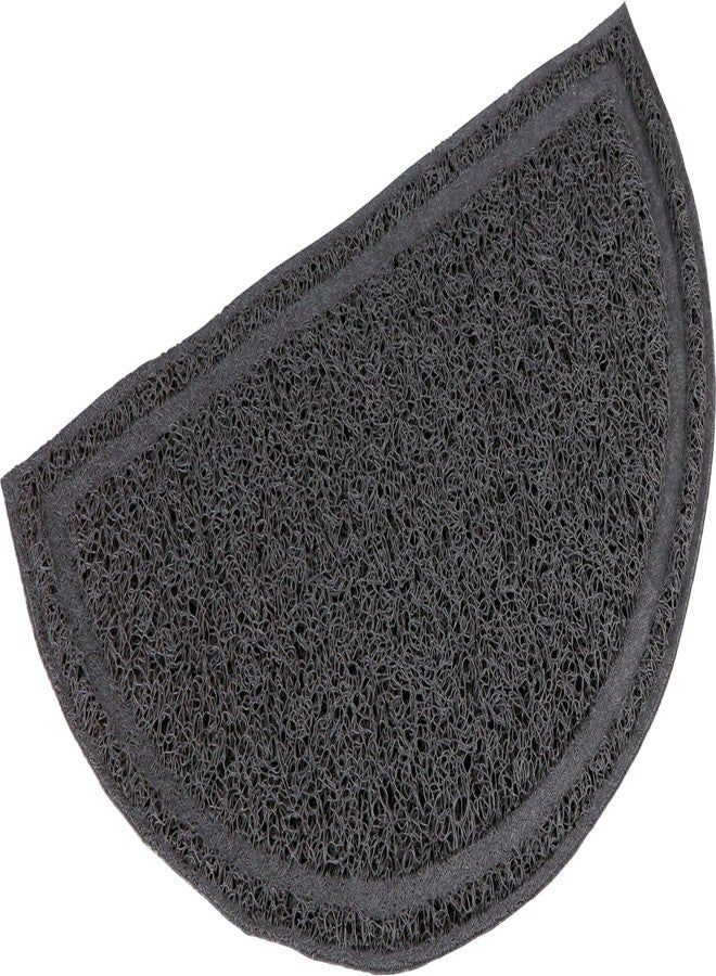 تريكسي سجادة صندوق فضلات القطط من تريكسي، نصف دائرية، مصنوعة من مادة PVC، 41 × 25 سم، تحبس الفضلات وتحافظ على نظافة الأرضيات، سهلة التنظيف والصيانة، لون أسود - Image 1